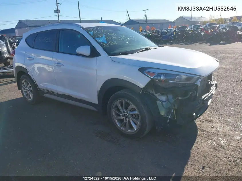 HYUNDAI TUCSON 2017, VIN KM8J33A42HU552646