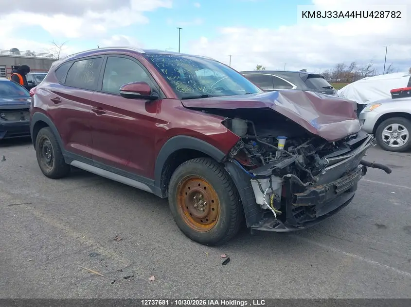 HYUNDAI TUCSON 2017, VIN KM8J33A44HU428782