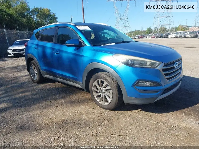 HYUNDAI TUCSON 2017, VIN KM8J3CA26HU340640