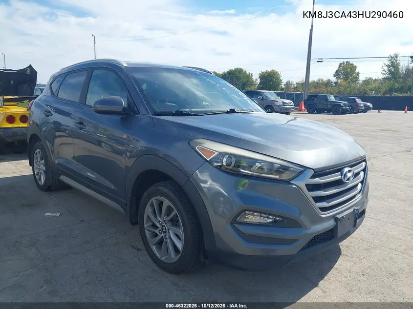 HYUNDAI TUCSON 2017, VIN KM8J3CA43HU290460