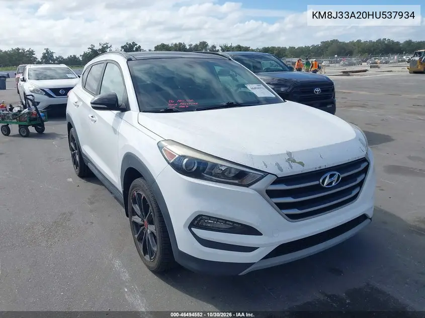 HYUNDAI TUCSON 2017, VIN KM8J33A20HU537934