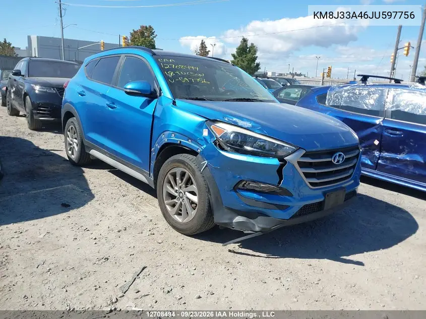 HYUNDAI TUCSON 2018, VIN KM8J33A46JU597756