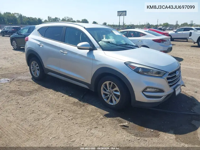HYUNDAI TUCSON 2018, VIN KM8J3CA43JU697099