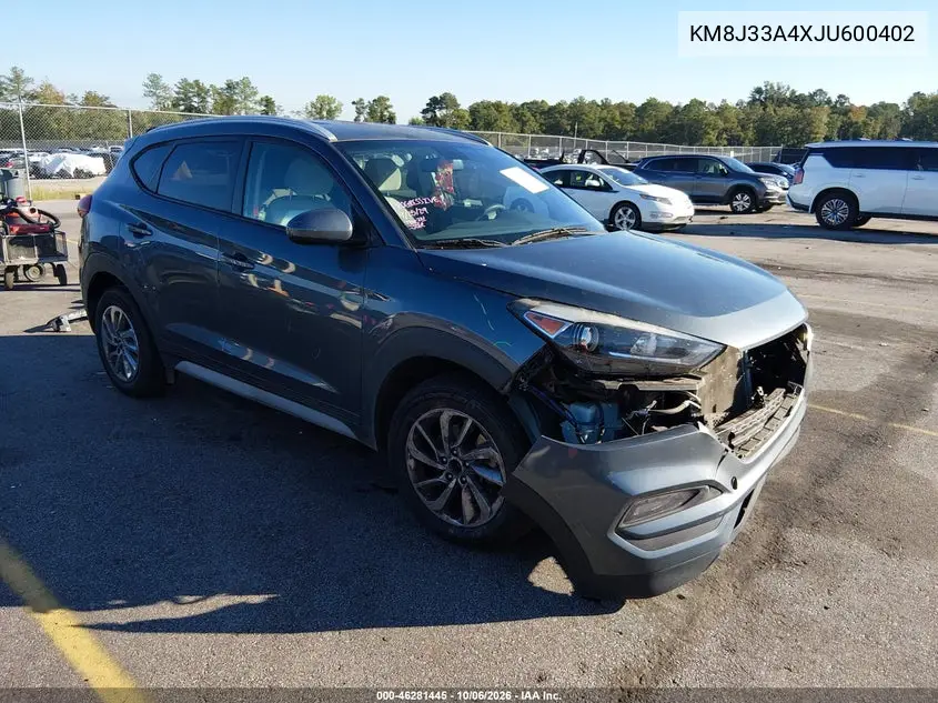 HYUNDAI TUCSON 2018, VIN KM8J33A4XJU600402