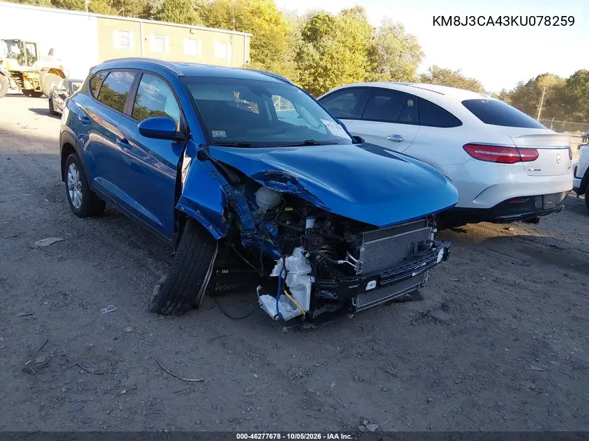 HYUNDAI TUCSON 2019, VIN KM8J3CA43KU078259