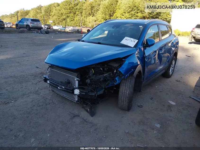 2019 HYUNDAI TUCSON VIN KM8J3CA43KU078259 — фото 2