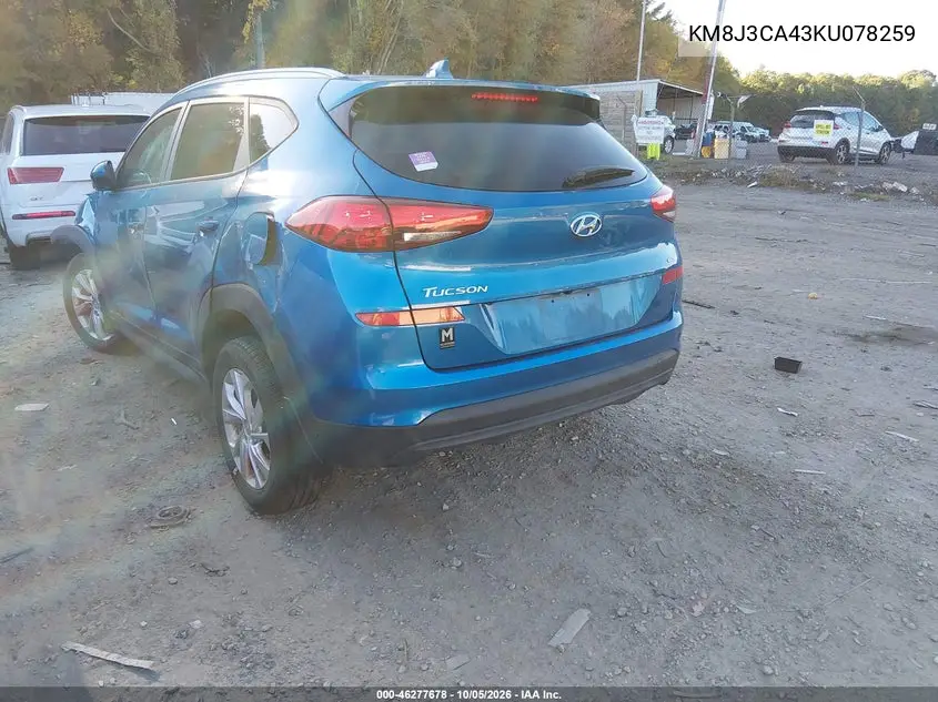 2019 HYUNDAI TUCSON VIN KM8J3CA43KU078259 — фото 3