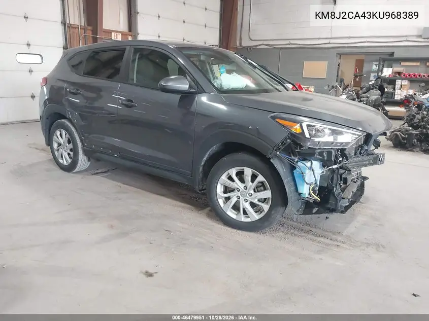 HYUNDAI TUCSON 2019, VIN KM8J2CA43KU968389