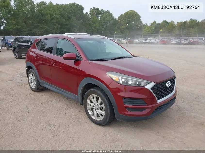 HYUNDAI TUCSON 2020, VIN KM8J3CA43LU192764