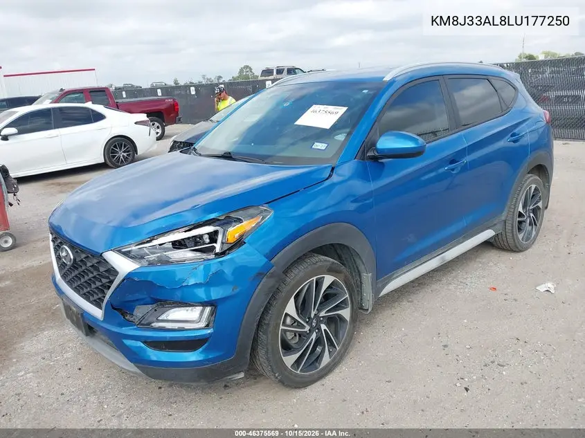 2020 HYUNDAI TUCSON VIN KM8J33AL8LU177250 — фото 2