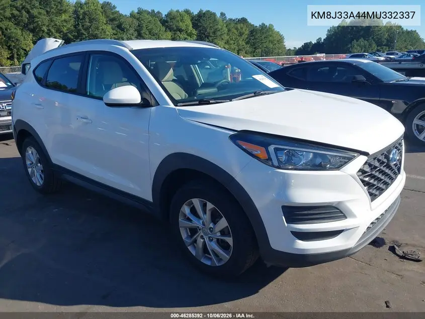 HYUNDAI TUCSON 2021, VIN KM8J33A44MU332337