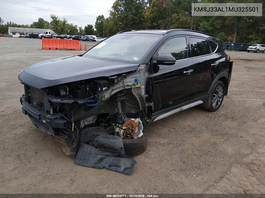 2021 HYUNDAI TUCSON VIN KM8J33AL1MU325501 — фото 2