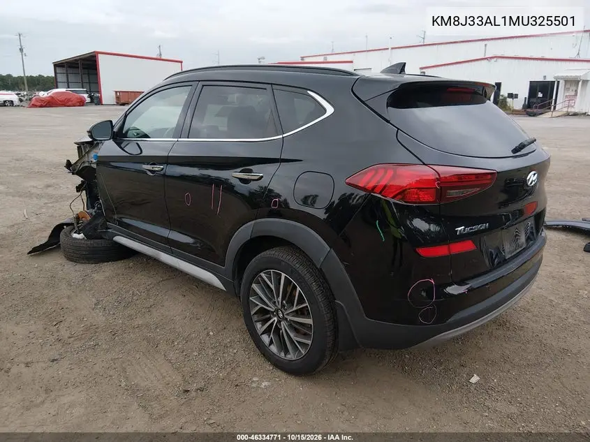 2021 HYUNDAI TUCSON VIN KM8J33AL1MU325501 — фото 3