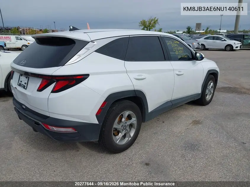 2022 HYUNDAI TUCSON VIN KM8JB3AE6NU140611 — фото 4