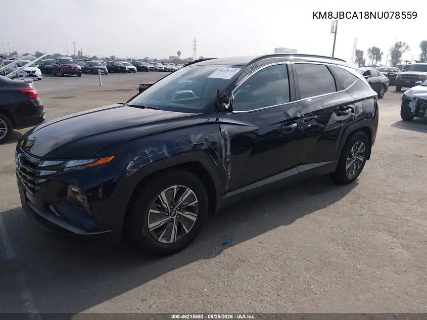 2022 HYUNDAI TUCSON VIN KM8JBCA18NU078559 — фото 2