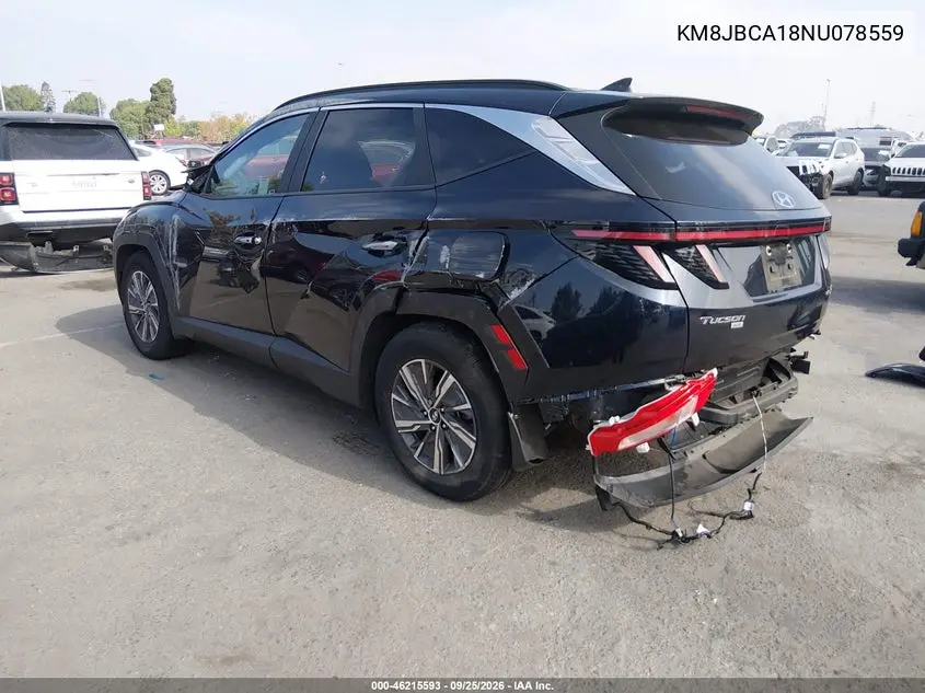 2022 HYUNDAI TUCSON VIN KM8JBCA18NU078559 — фото 3