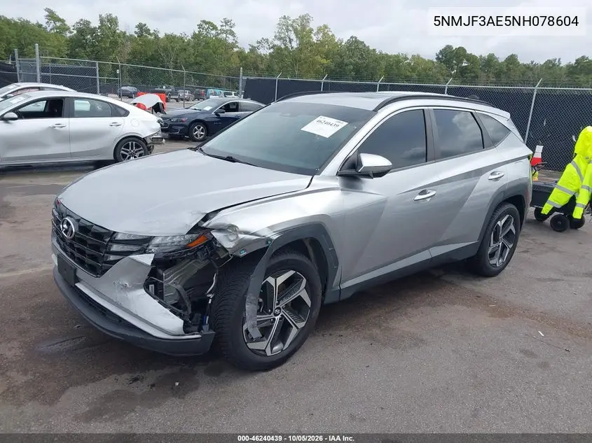 2022 HYUNDAI TUCSON VIN 5NMJF3AE5NH078604 — фото 2