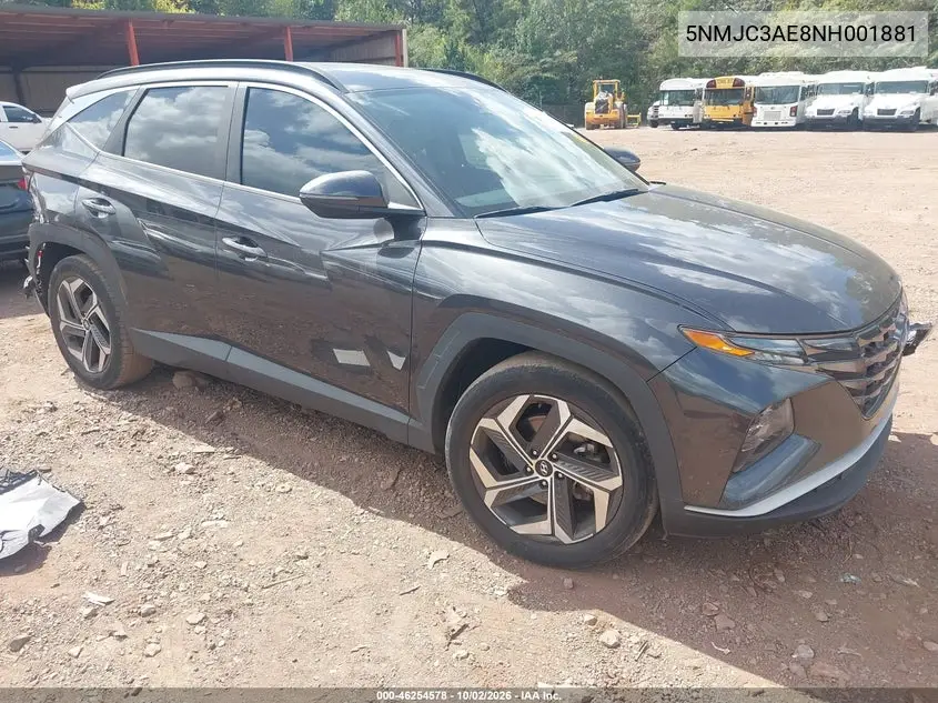 HYUNDAI TUCSON 2022, VIN 5NMJC3AE8NH001881
