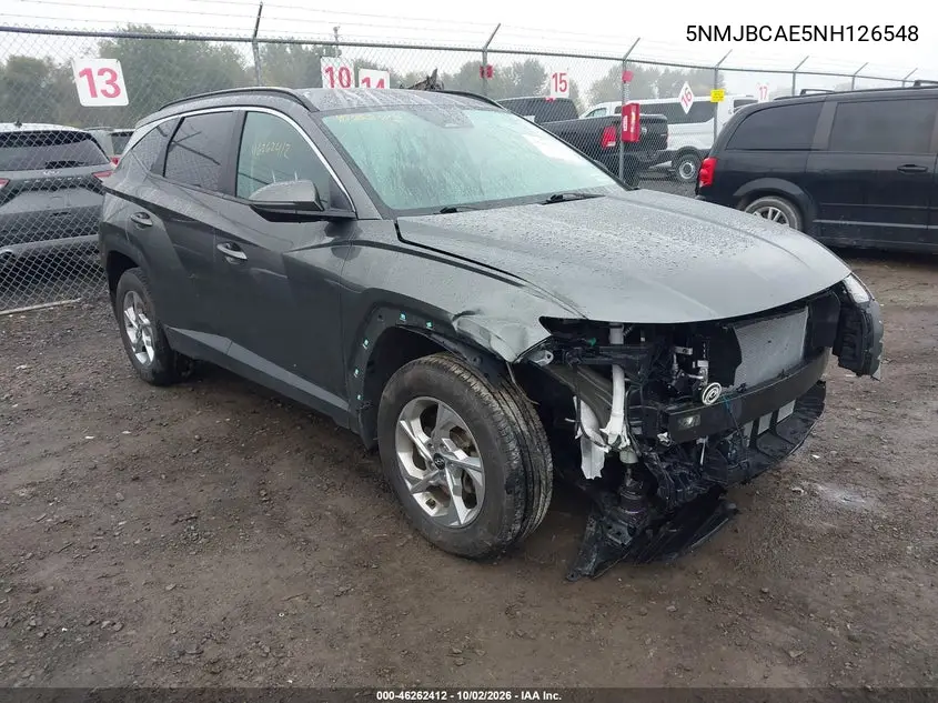 HYUNDAI TUCSON 2022, VIN 5NMJBCAE5NH126548