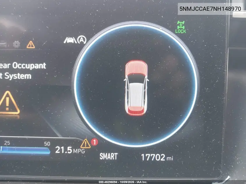 2022 HYUNDAI TUCSON VIN 5NMJCCAE7NH148970 — фото 15