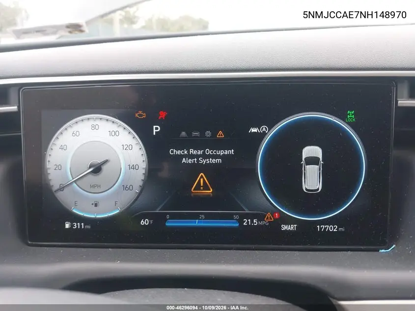 2022 HYUNDAI TUCSON VIN 5NMJCCAE7NH148970 — фото 7