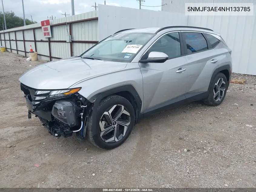 2022 HYUNDAI TUCSON VIN 5NMJF3AE4NH133785 — фото 2