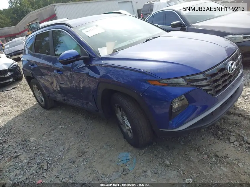 HYUNDAI TUCSON 2022, VIN 5NMJB3AE5NH119213