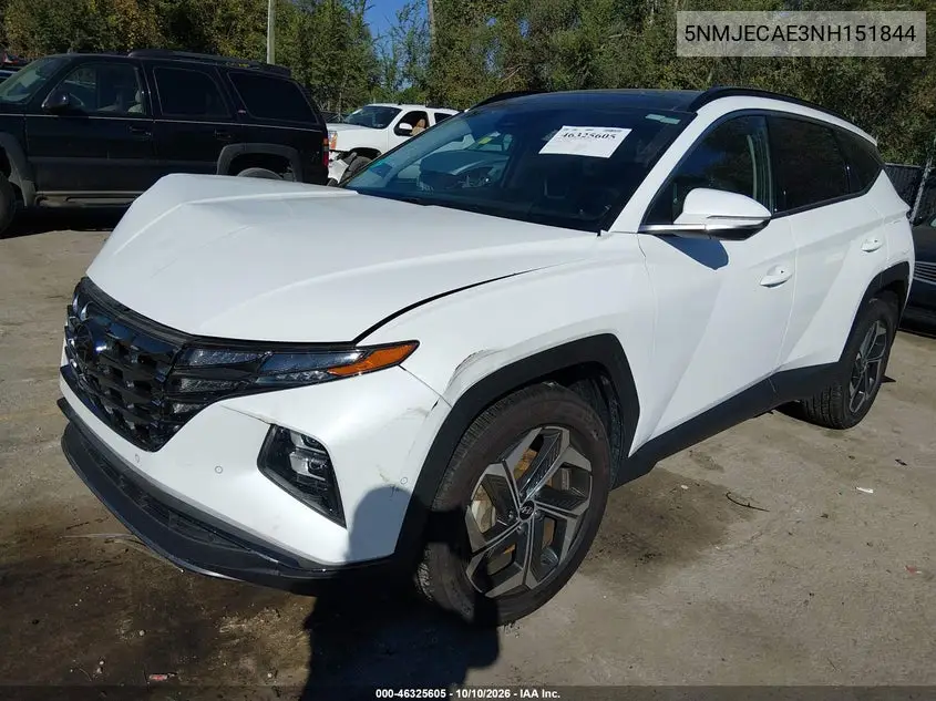 2022 HYUNDAI TUCSON VIN 5NMJECAE3NH151844 — фото 2