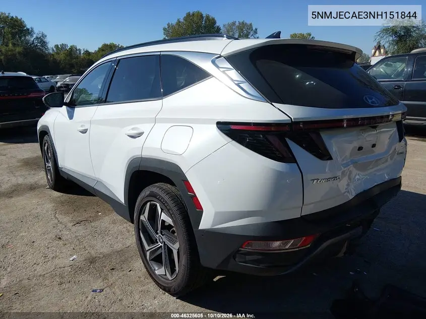 2022 HYUNDAI TUCSON VIN 5NMJECAE3NH151844 — фото 3