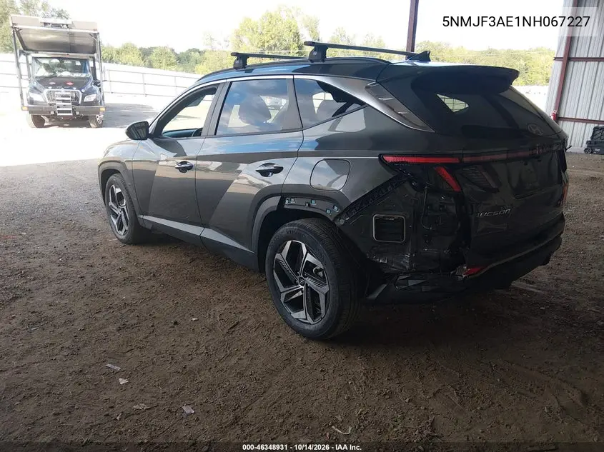 2022 HYUNDAI TUCSON VIN 5NMJF3AE1NH067227 — фото 3