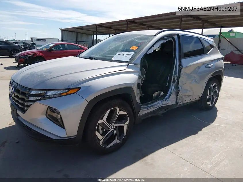 2022 HYUNDAI TUCSON VIN 5NMJF3AE2NH009207 — фото 2