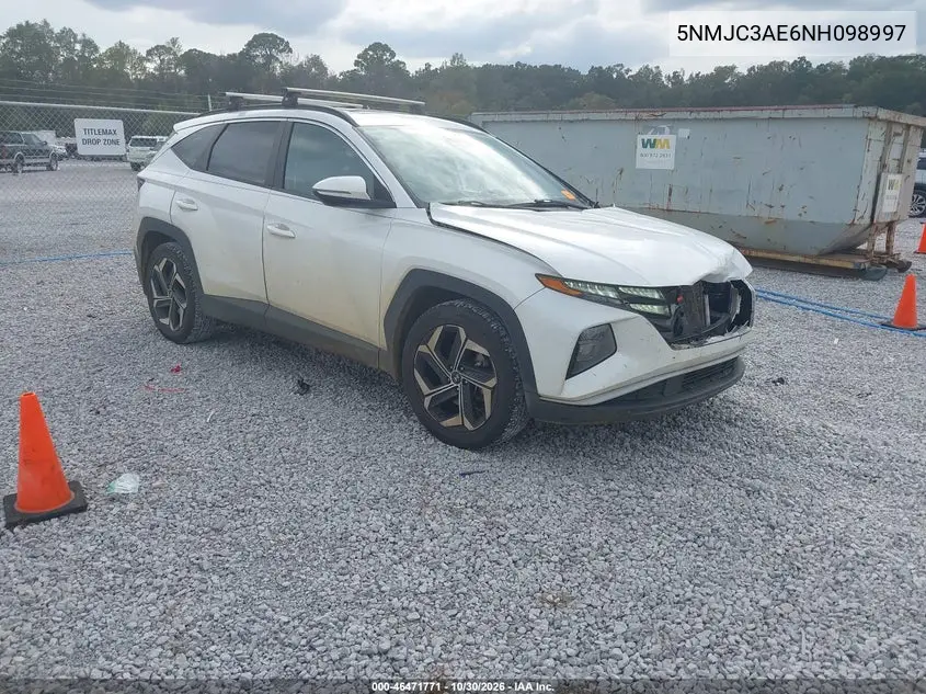 HYUNDAI TUCSON 2022, VIN 5NMJC3AE6NH098997