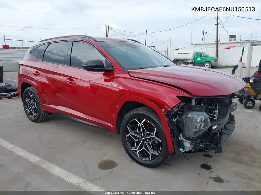 HYUNDAI TUCSON 2022, VIN KM8JFCAE6NU150513