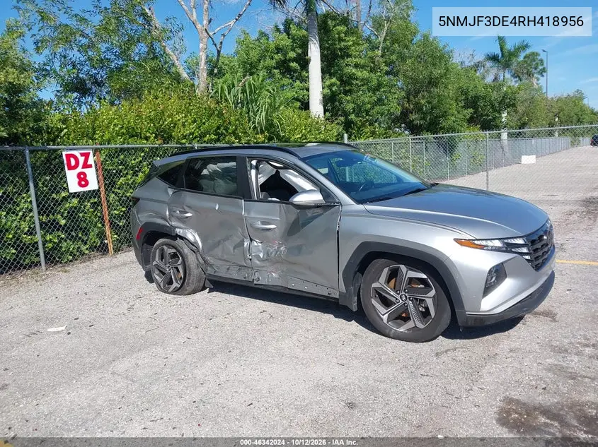 HYUNDAI TUCSON 2024, VIN 5NMJF3DE4RH418956