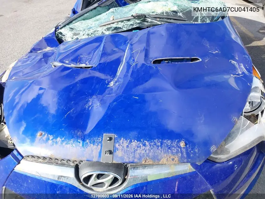 2012 HYUNDAI VELOSTER VIN KMHTC6AD7CU041405 — фото 10