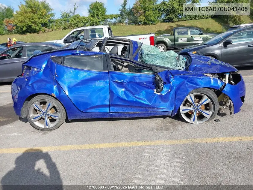 2012 HYUNDAI VELOSTER VIN KMHTC6AD7CU041405 — фото 13