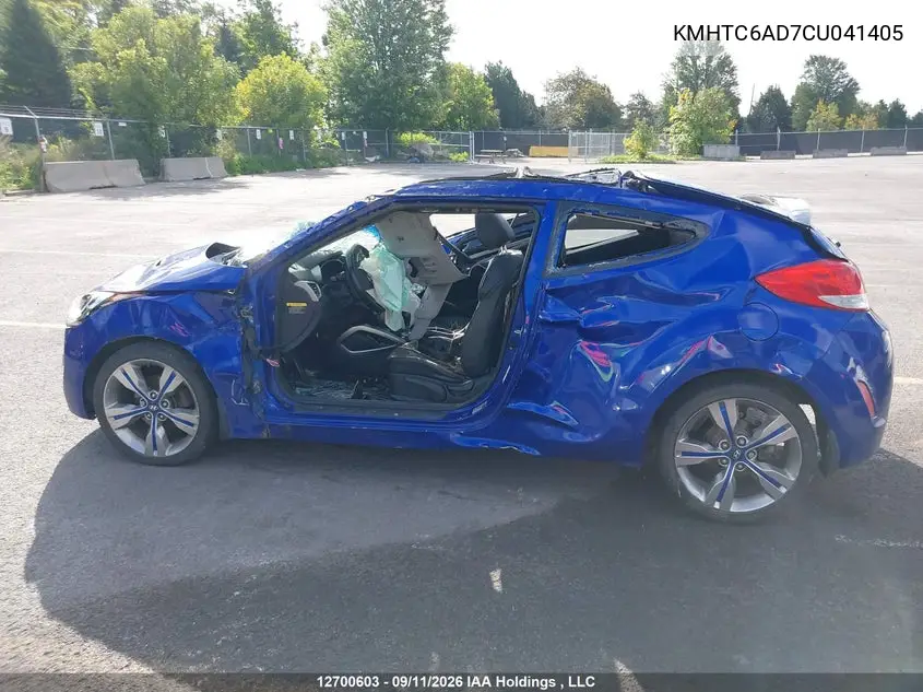 2012 HYUNDAI VELOSTER VIN KMHTC6AD7CU041405 — фото 14
