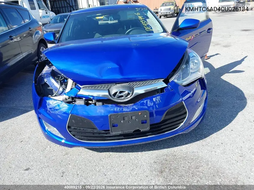 2012 HYUNDAI VELOSTER VIN KMHTC6AD4CU026134 — фото 10