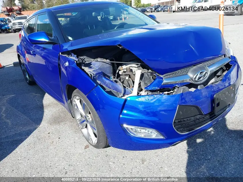 2012 HYUNDAI VELOSTER VIN KMHTC6AD4CU026134 — фото 12