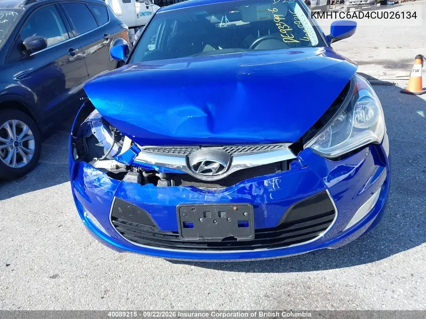 2012 HYUNDAI VELOSTER VIN KMHTC6AD4CU026134 — фото 13