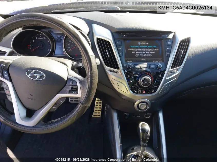 2012 HYUNDAI VELOSTER VIN KMHTC6AD4CU026134 — фото 16