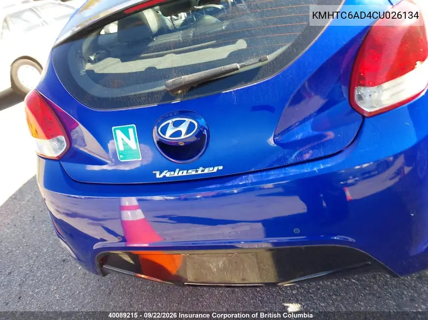 2012 HYUNDAI VELOSTER VIN KMHTC6AD4CU026134 — фото 17