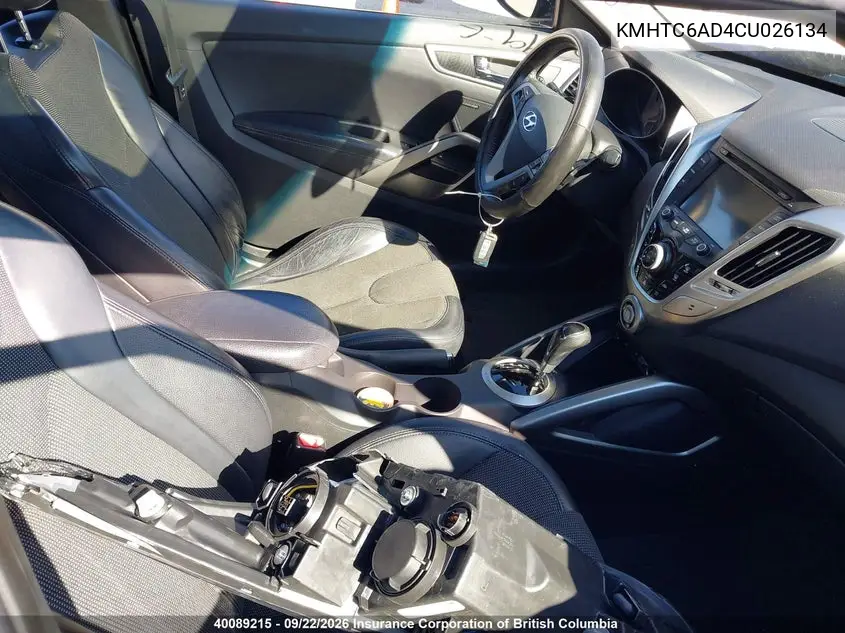 2012 HYUNDAI VELOSTER VIN KMHTC6AD4CU026134 — фото 5