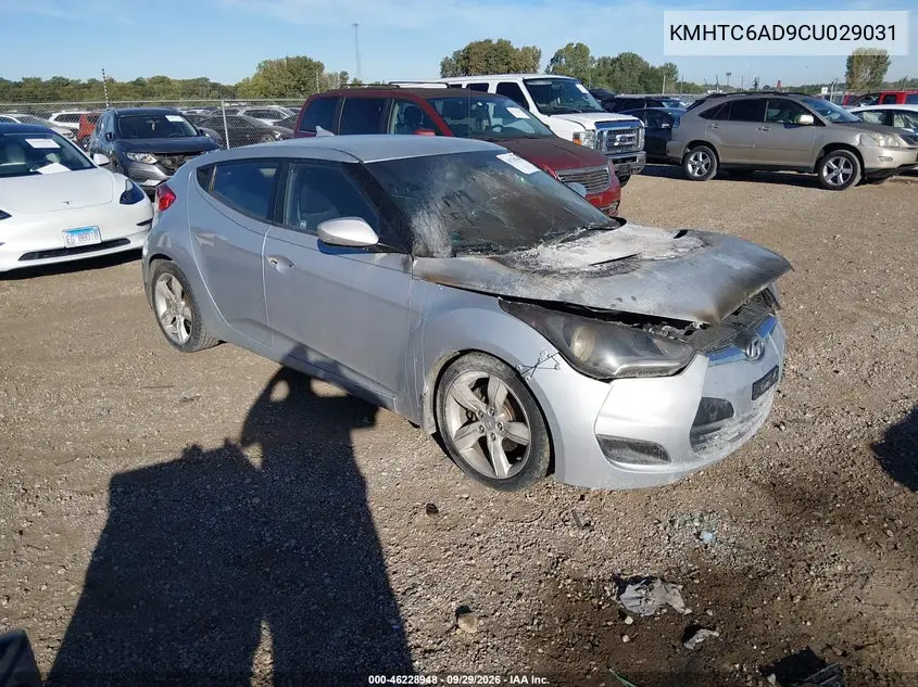 HYUNDAI VELOSTER 2012, VIN KMHTC6AD9CU029031