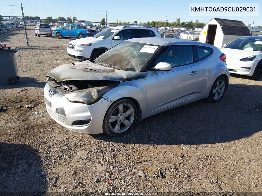 2012 HYUNDAI VELOSTER VIN KMHTC6AD9CU029031 — фото 2