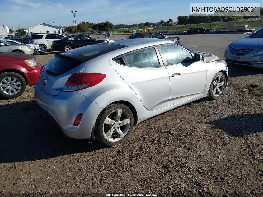 2012 HYUNDAI VELOSTER VIN KMHTC6AD9CU029031 — фото 4