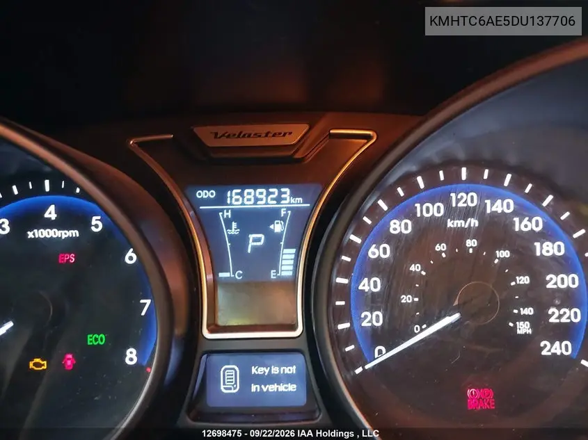 2013 HYUNDAI VELOSTER VIN KMHTC6AE5DU137706 — фото 14