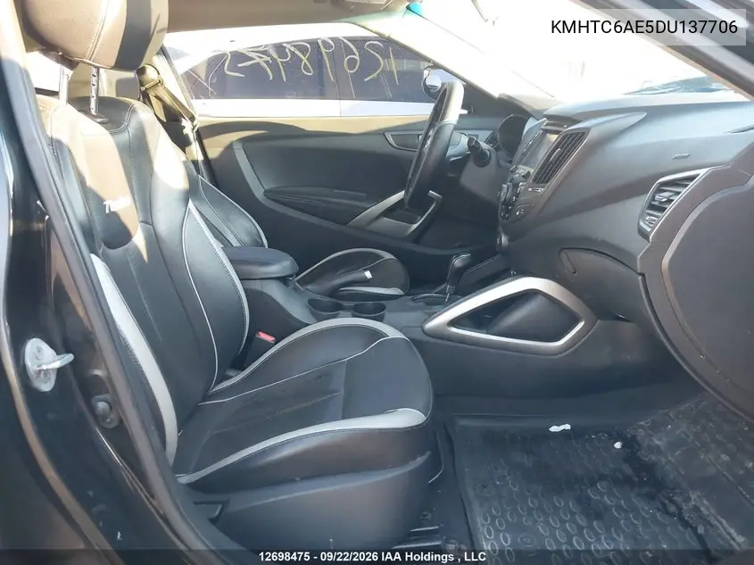 2013 HYUNDAI VELOSTER VIN KMHTC6AE5DU137706 — фото 5