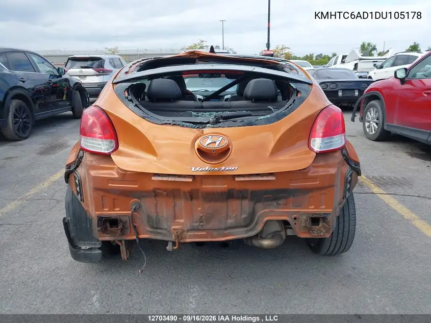 2013 HYUNDAI VELOSTER VIN KMHTC6AD1DU105178 — фото 17