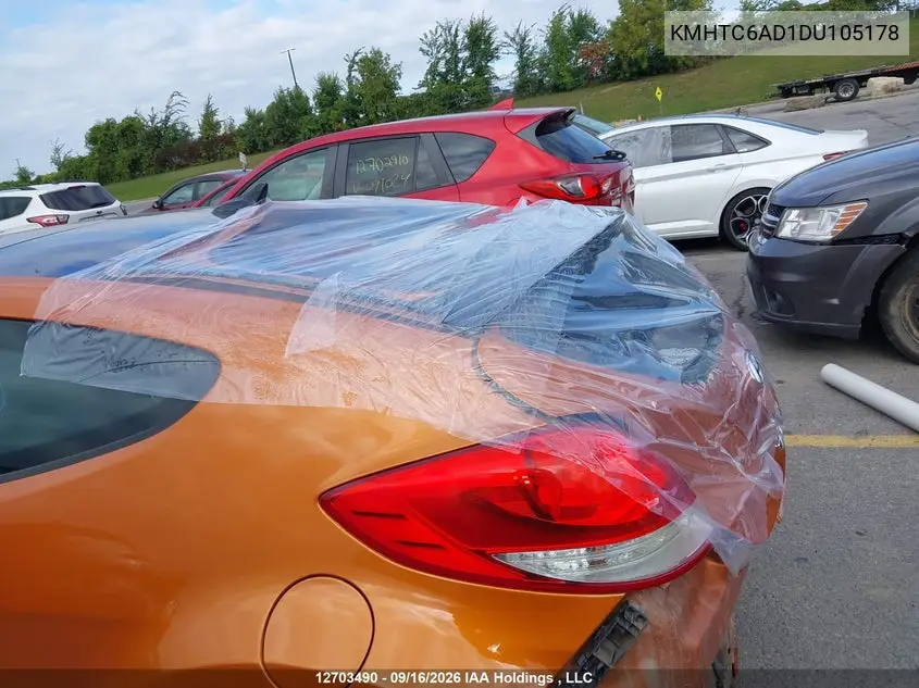 2013 HYUNDAI VELOSTER VIN KMHTC6AD1DU105178 — фото 21